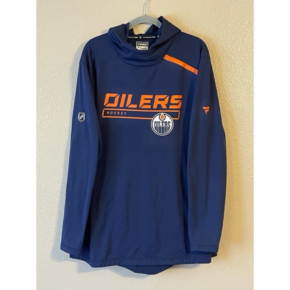 Men's 2XL NWOT Edmonton Oilers Fanatics Authentic Pro Rinkside Hoodie Navy